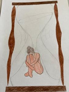 Sanduhr – Zeichnung einer Schülerin